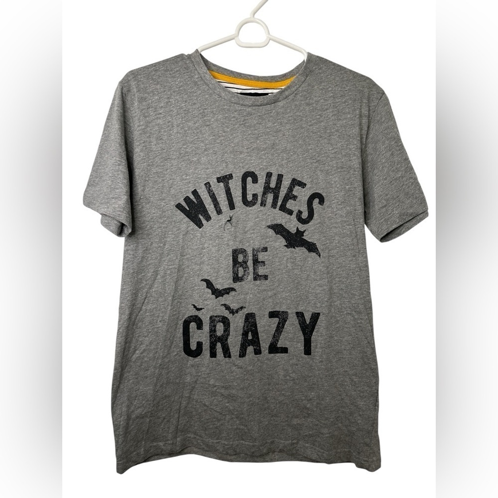 DENIM and Flower Halloween Witches Be Crazy Tee NWOT